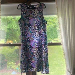 Floral Sleeveless Dress - Multicolor easy wash and wear, great for travel.